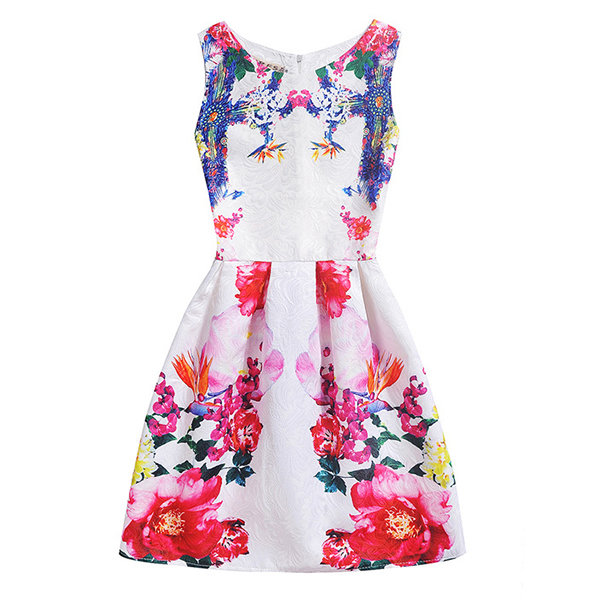 Kid Girls Sleeveless O-Neck Printed Dress - #1 150
