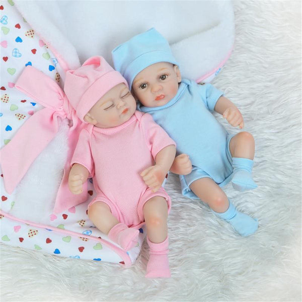 Share to: NPK 10 Inch 26cm Newborns Reborn Baby Soft Silicone Doll Handmade Lifelike Baby Girl Dolls Play House Toys Birthday Gift - Pink