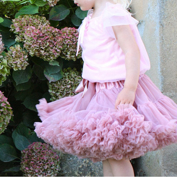 Kid Girls Lovely Bowknot Tulle Dance Princess Tutu Skirts Multi Colors - Pink M