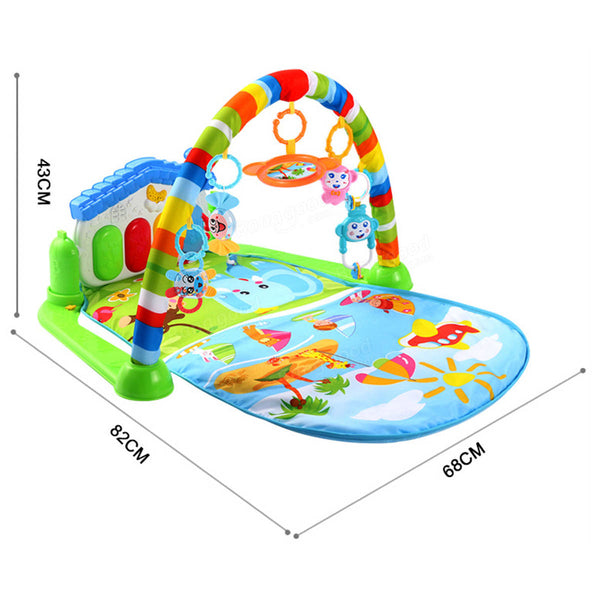 3 in 1 Baby Infant Gym Soft Playmat & Fitness Music Lights Fun Piano Carpet Gift
