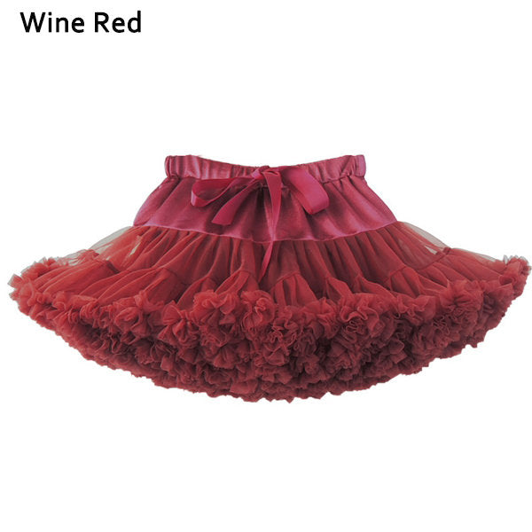 Kid Girls Lovely Bowknot Tulle Dance Princess Tutu Skirts Multi Colors - Pink M