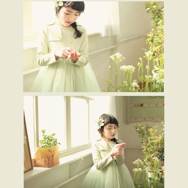 Baby Children Girls Dress Princess Long Sleeve Tutu Skirt - 3-4Y