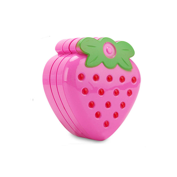 Kids Strawberry Cosmetic Princess Makeup Set Kit Eyeshadow Lip Gloss Blushes Girl Toys - 3 Layers