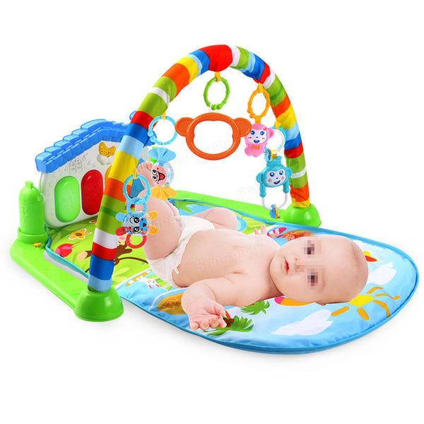 3 in 1 Baby Infant Gym Soft Playmat & Fitness Music Lights Fun Piano Carpet Gift