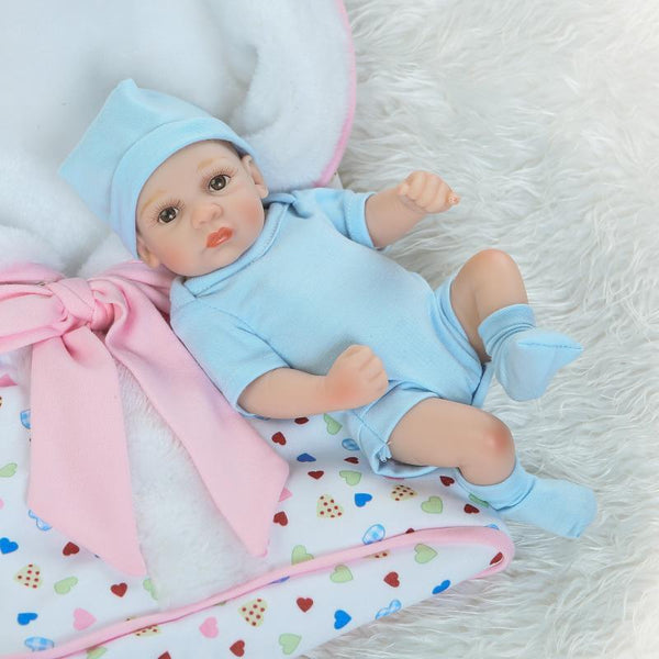 Share to: NPK 10 Inch 26cm Newborns Reborn Baby Soft Silicone Doll Handmade Lifelike Baby Girl Dolls Play House Toys Birthday Gift - Pink