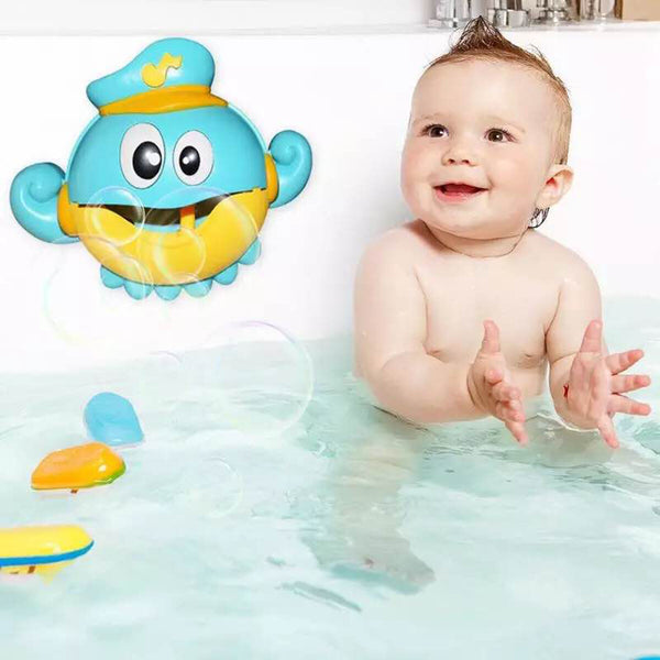 Music Bubble Machine Maker Bath Octopus Toys for Infant Baby Kids Happy Tub Time Shower Games