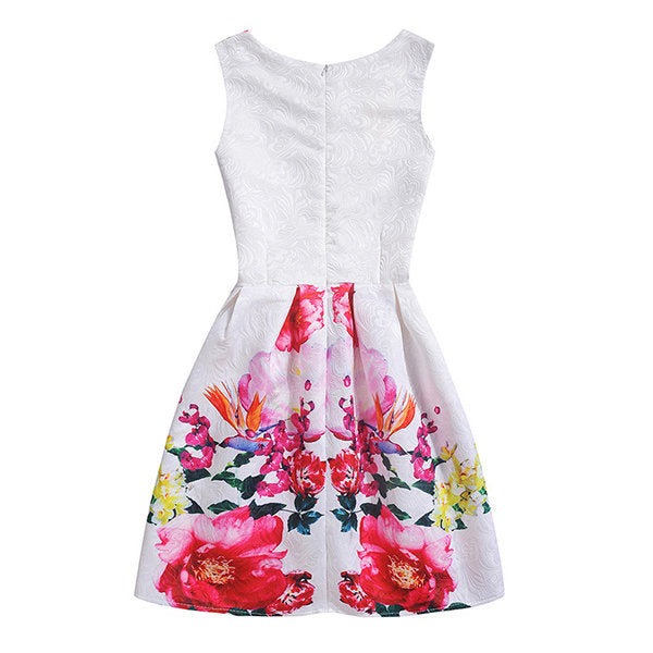 Kid Girls Sleeveless O-Neck Printed Dress - #1 150