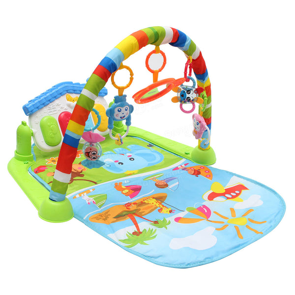 3 in 1 Baby Infant Gym Soft Playmat & Fitness Music Lights Fun Piano Carpet Gift