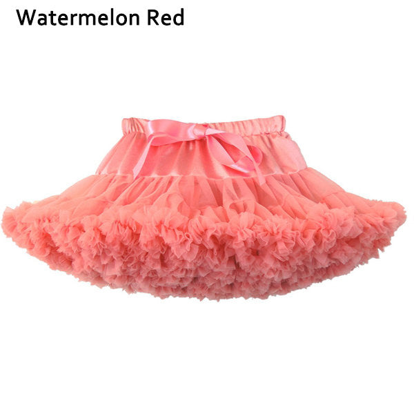 Kid Girls Lovely Bowknot Tulle Dance Princess Tutu Skirts Multi Colors - Pink M