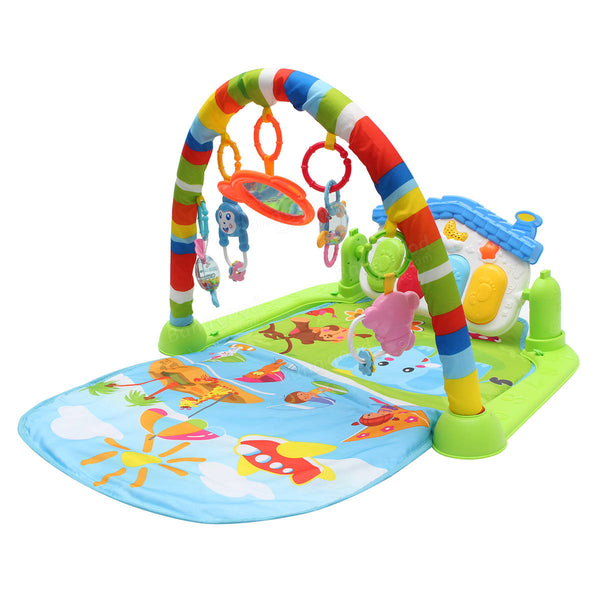 3 in 1 Baby Infant Gym Soft Playmat & Fitness Music Lights Fun Piano Carpet Gift