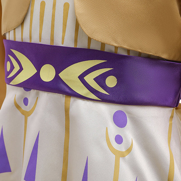 Kids Clothing Cotton Zip Up Long Sleeve Elegant The Frozen Theme Girls Dress - Champagne 9