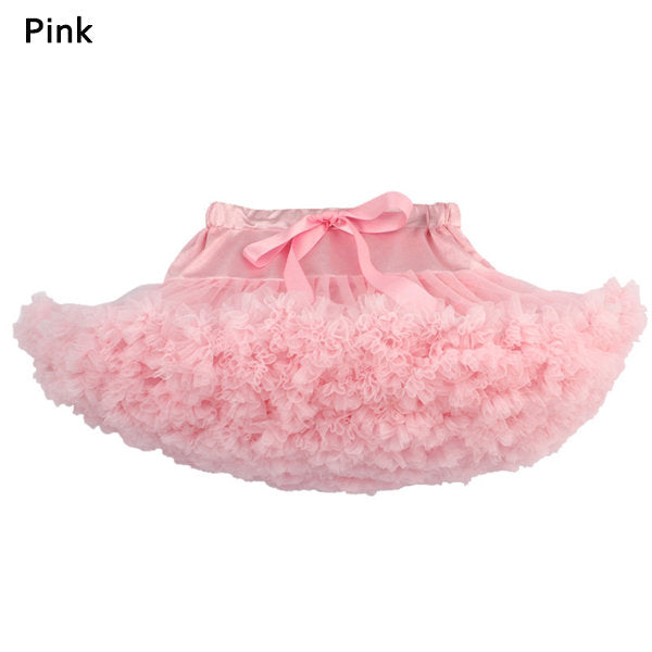 Kid Girls Lovely Bowknot Tulle Dance Princess Tutu Skirts Multi Colors - Pink M