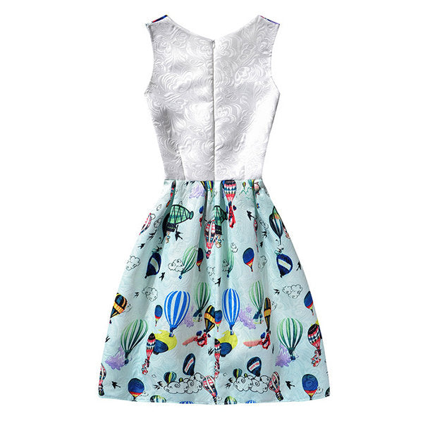 Kid Girls Sleeveless O-Neck Printed Dress - #1 150