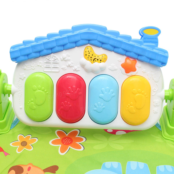 3 in 1 Baby Infant Gym Soft Playmat & Fitness Music Lights Fun Piano Carpet Gift