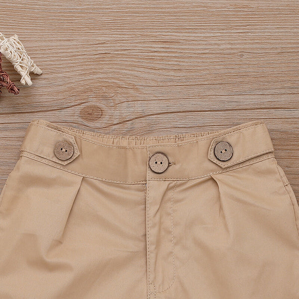 Girls Sets Polka Dot Long Sleeve Tops With Short Pants Kids Suit - White 5