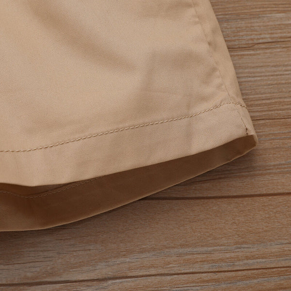 Girls Sets Polka Dot Long Sleeve Tops With Short Pants Kids Suit - White 5