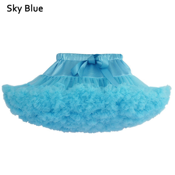 Kid Girls Lovely Bowknot Tulle Dance Princess Tutu Skirts Multi Colors - Pink M
