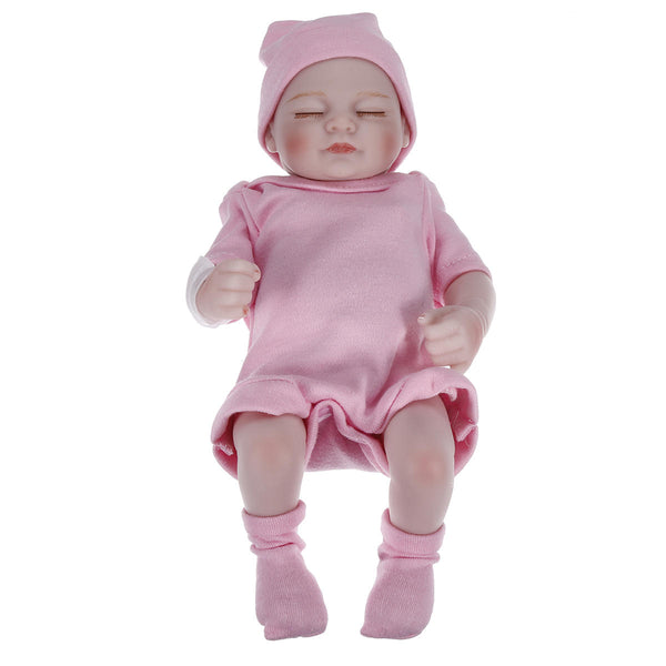 Share to: NPK 10 Inch 26cm Newborns Reborn Baby Soft Silicone Doll Handmade Lifelike Baby Girl Dolls Play House Toys Birthday Gift - Pink