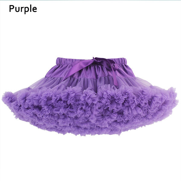 Kid Girls Lovely Bowknot Tulle Dance Princess Tutu Skirts Multi Colors - Pink M