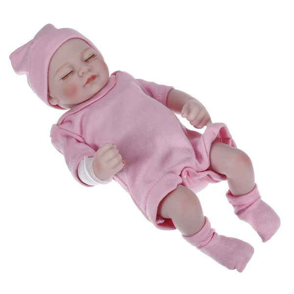 Share to: NPK 10 Inch 26cm Newborns Reborn Baby Soft Silicone Doll Handmade Lifelike Baby Girl Dolls Play House Toys Birthday Gift - Pink