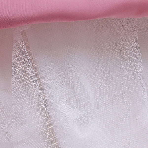 Girls Embroidery Mesh Sleeveless Bowknot Irregular Hem Party Dress - White 1-2 Y