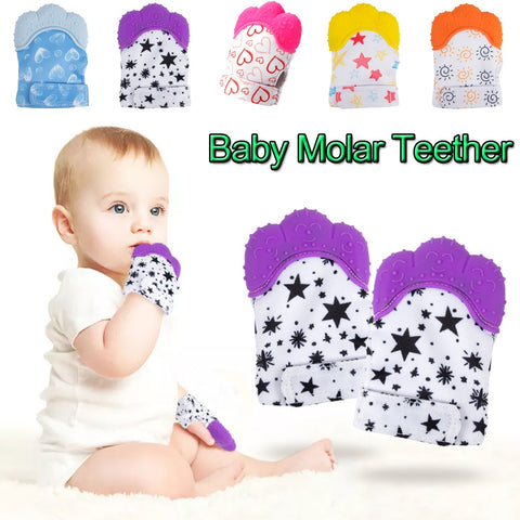Baby Molar Gloves Anti-bite Toddler Chew Toy Baby Teether Food Grade Silicone Teethers Infant Teething Glove D20