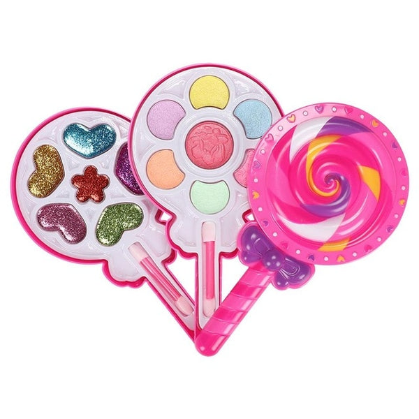 Safe Princess Girls Makeup Kids Cosmetics Make up Set Washable Beauty Makeup Box Baby Gift Toys for Girls Birthday Pretend Play