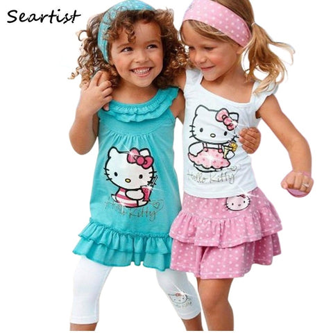 Seartist Baby Girls Suits Children 3Pcs Sets Headband+Dress+Pants Girl's Clothing Set Dresses Baby Girl Clothing 2020 30
