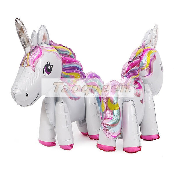 45-110cm Giant Unicorn Balloon Party Supplies Birthday Party Decorations Rainbow  Balloons kids Foil Balloons cartoon hat