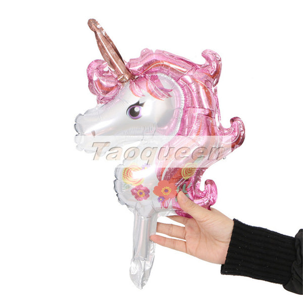 45-110cm Giant Unicorn Balloon Party Supplies Birthday Party Decorations Rainbow  Balloons kids Foil Balloons cartoon hat